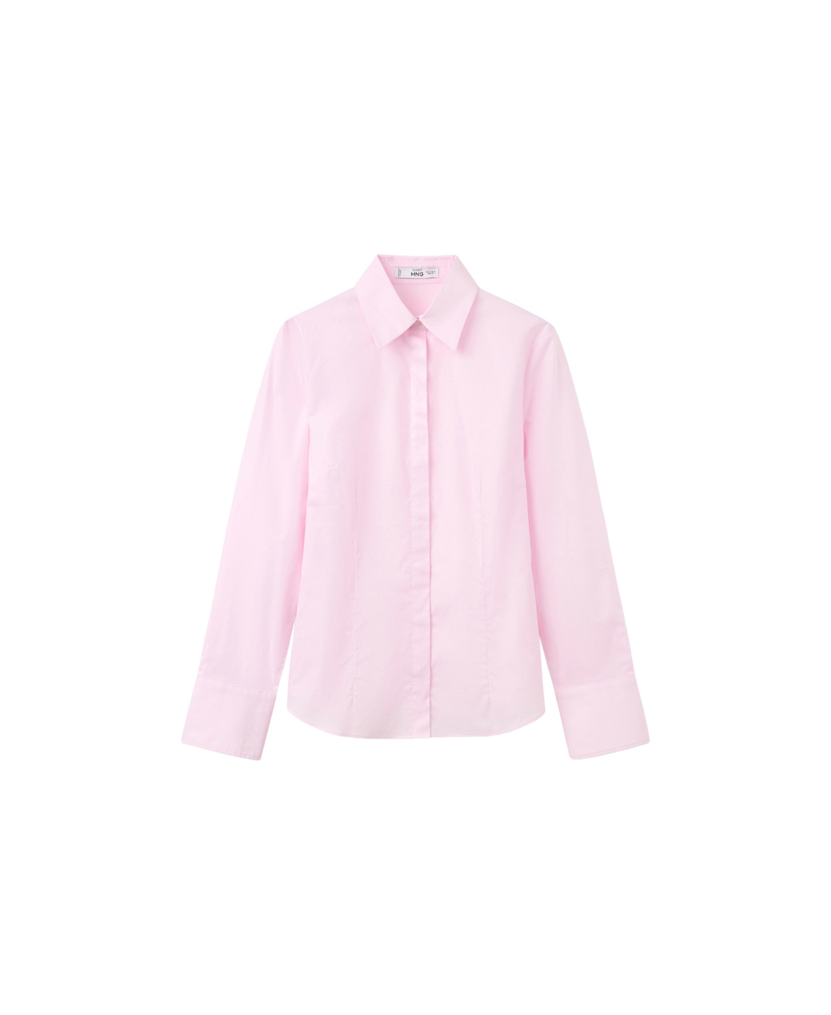 Mango Women's Sofia Slim-Fit Button-Up Long-Sleeve Shirt - Light Pink