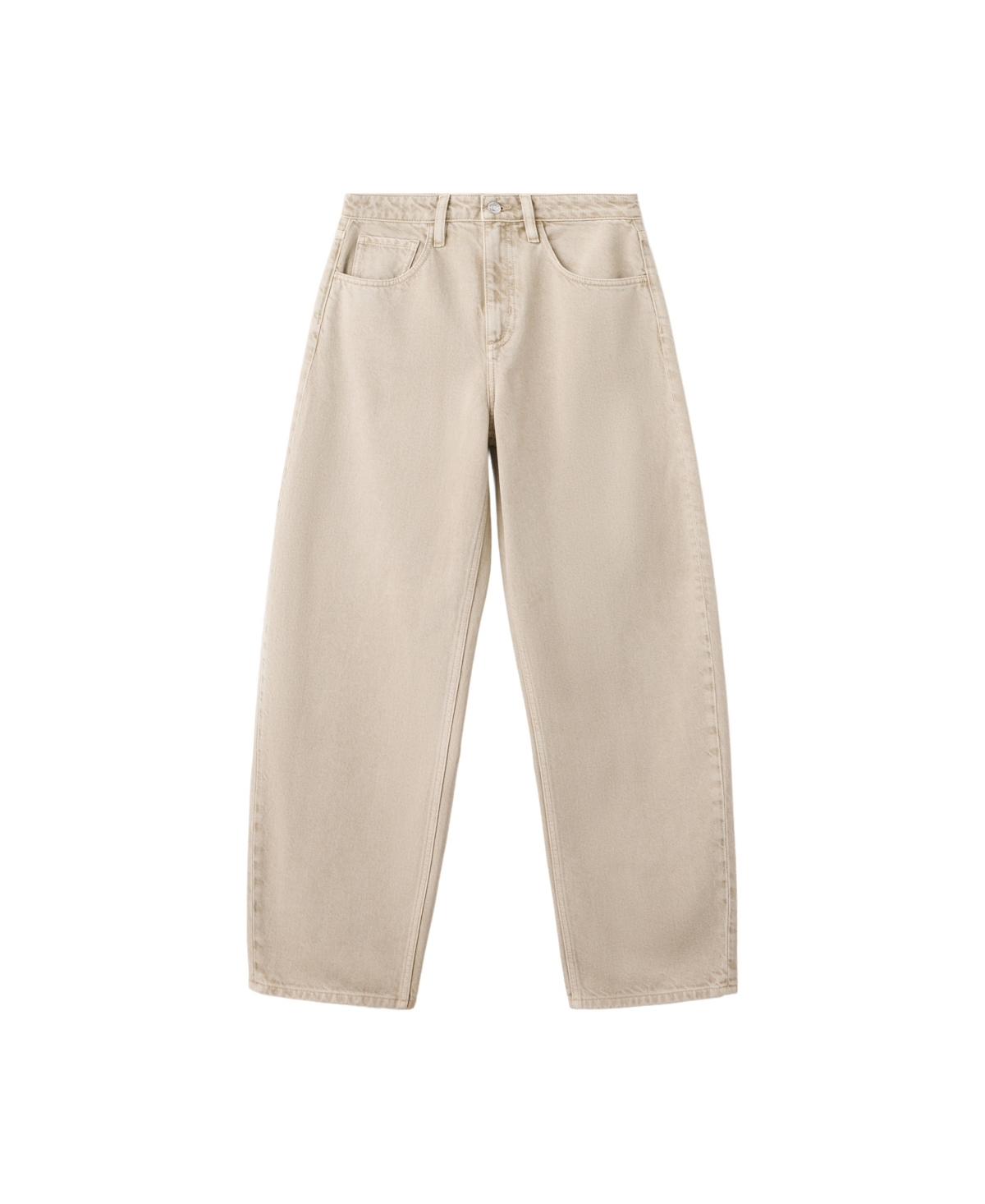 Mango Women's Balloon High-Rise Jeans - Sand