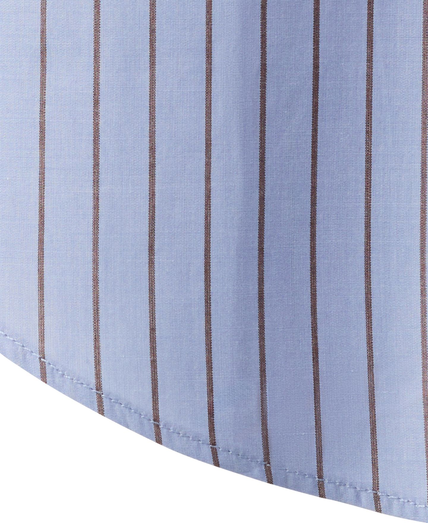 Женская рубашка Mango Pinstripe Button-Up, цвет: Синий — фото 9