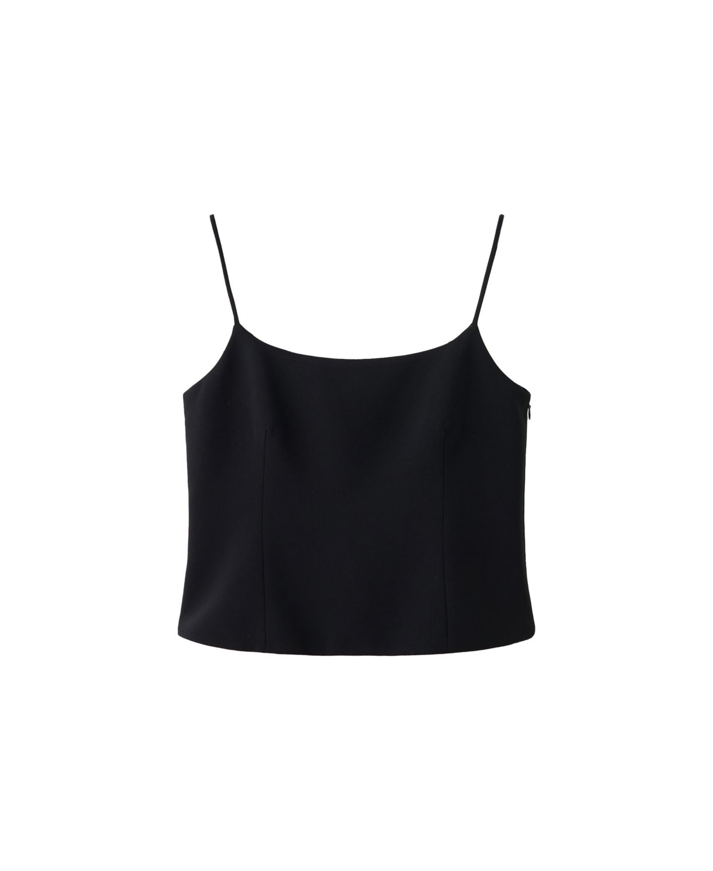 Женский топ Mango Square Neck Sleeveless Crop, цвет: Чёрный — фото 1