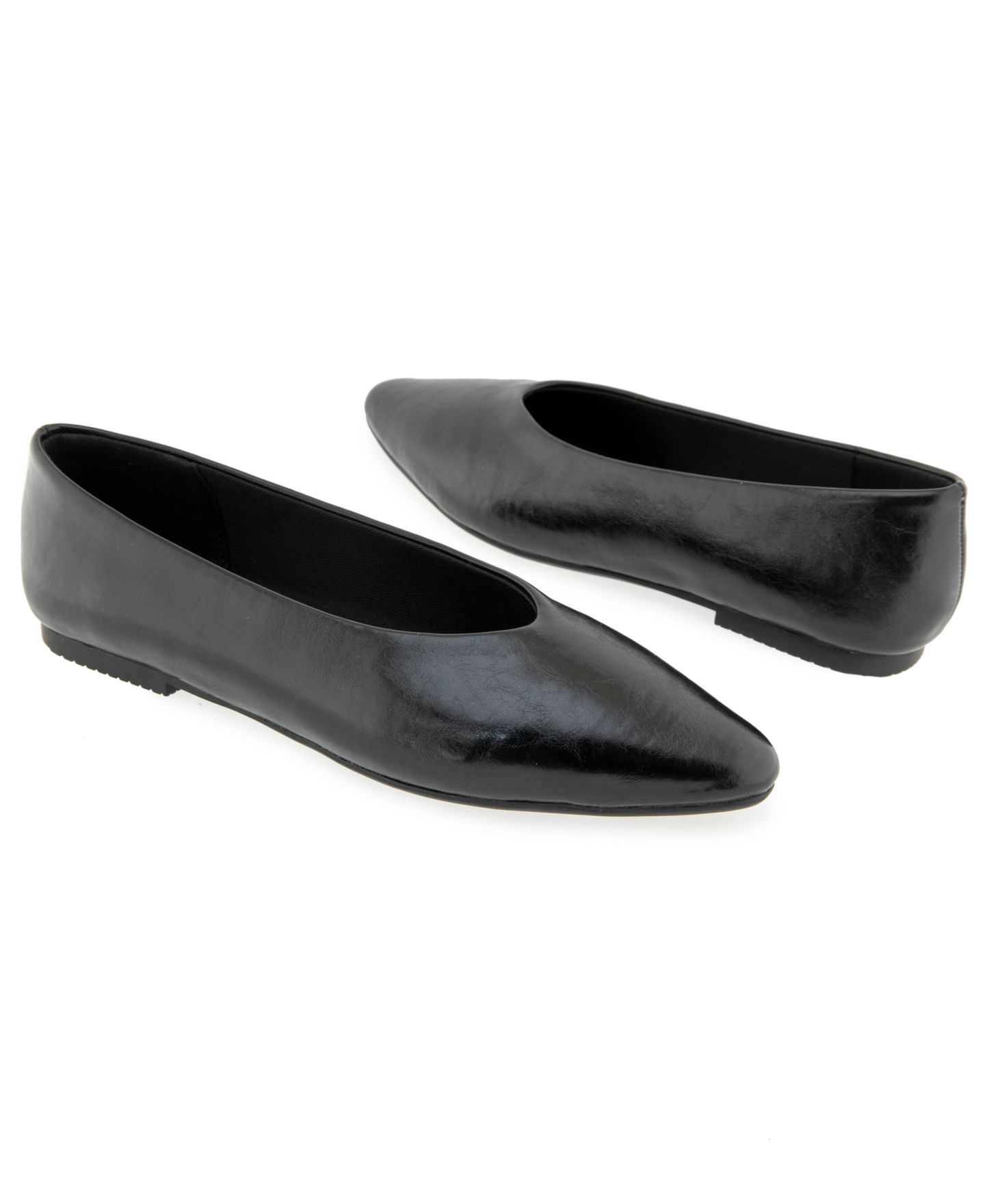 Женские балетки Kenneth Cole Reaction Leonore Pointed Toe Ballet Slip-On, цвет: Чёрный — фото 8