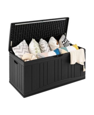 80 Gallon Outdoor Deck Box with Gas Strut Lid and 330 lb Capacity