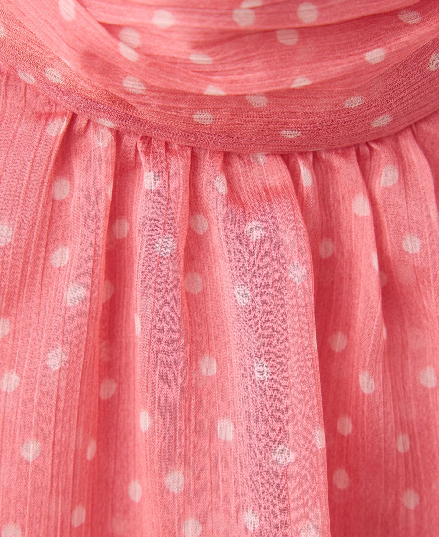 Женская блузка Mango Polka-Dot High-Neck Sleeveless, цвет: Бледный розовый — фото 4