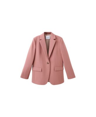 Women's Belted Straight-Silhouette Blazer