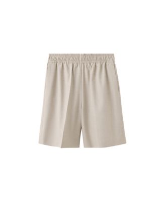 Women's High-Waist Straight-Fit Bermuda Shorts, 3.35" Inseam