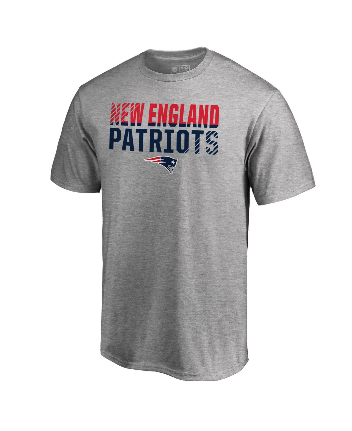 Мужская футболка Fanatics Mto Label Ash New England Patriots Iconic Collection Fade Out — фото 1