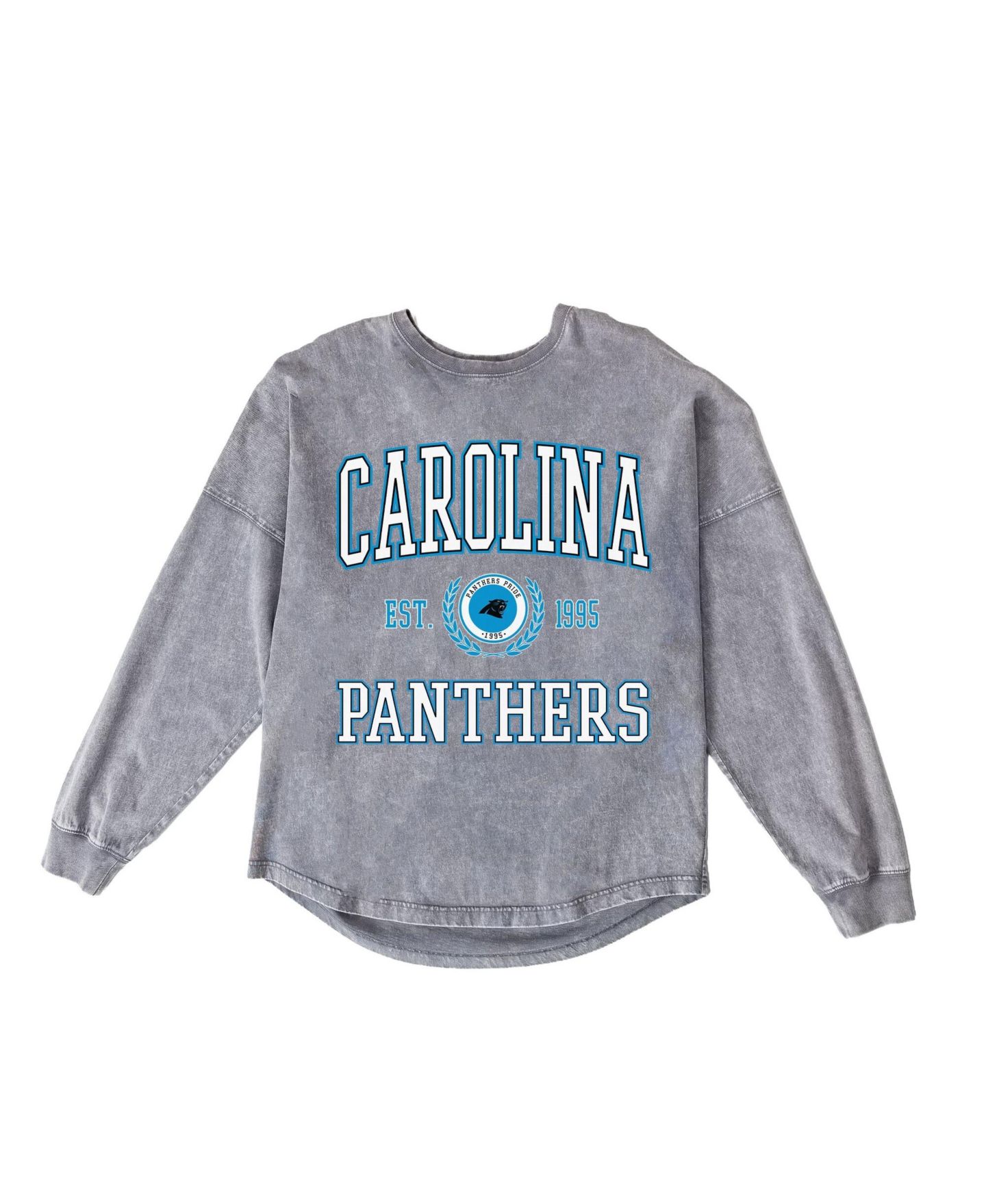Женская футболка Gameday Couture Gray Carolina Panthers Oversized Final Score Snow Wash Long-Sleeve — фото 5