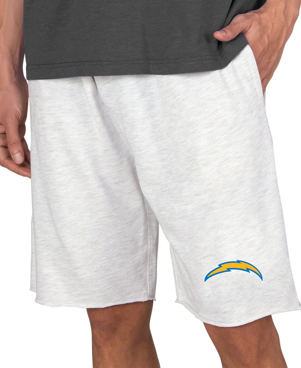 Concepts Sport Men's Oatmeal Los Angeles Chargers Mainstream Terry Shorts - Oatmeal