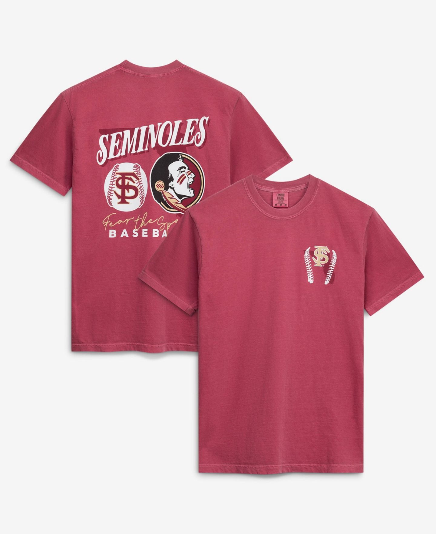 Мужская футболка Image One Garnet Florida State Seminoles Drawn Mascot Baseball — фото 1