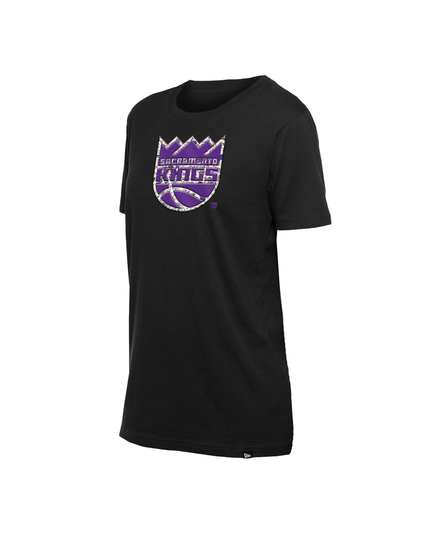 Женская футболка New Era Black Sacramento Kings Glam Game Flower — фото 2