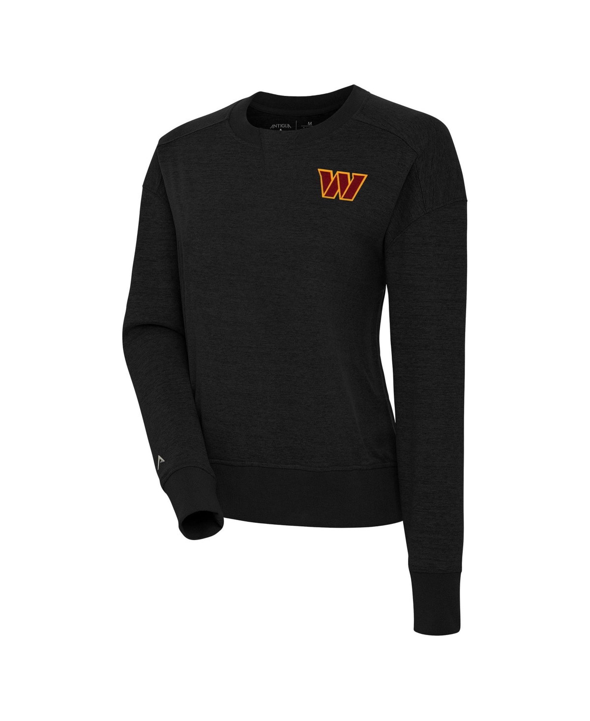 Antigua Women's Black Washington Commanders Forward Fleece Pullover Sweatshirt - Black