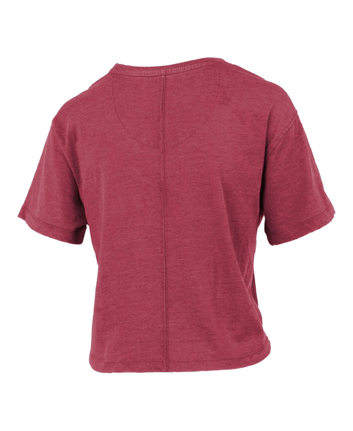 Женская футболка Pressbox Crimson Indiana Hoosiers Vintage Waist Length Script Over Logo — фото 3