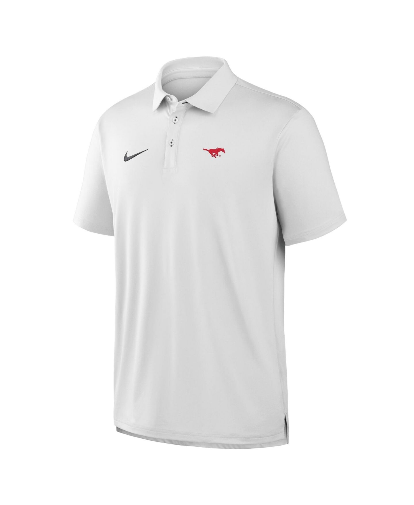 Мужское поло Nike White SMU Mustangs 2026 Sideline Polo — фото 2