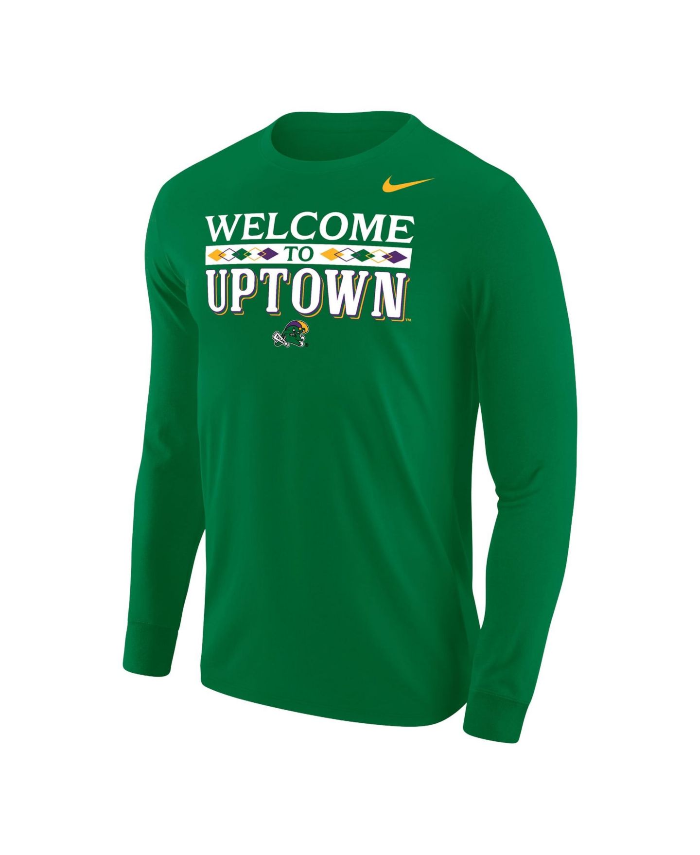 Мужская футболка Nike Green Tulane Green Wave Welcome To Uptown Long-Sleeve — фото 2