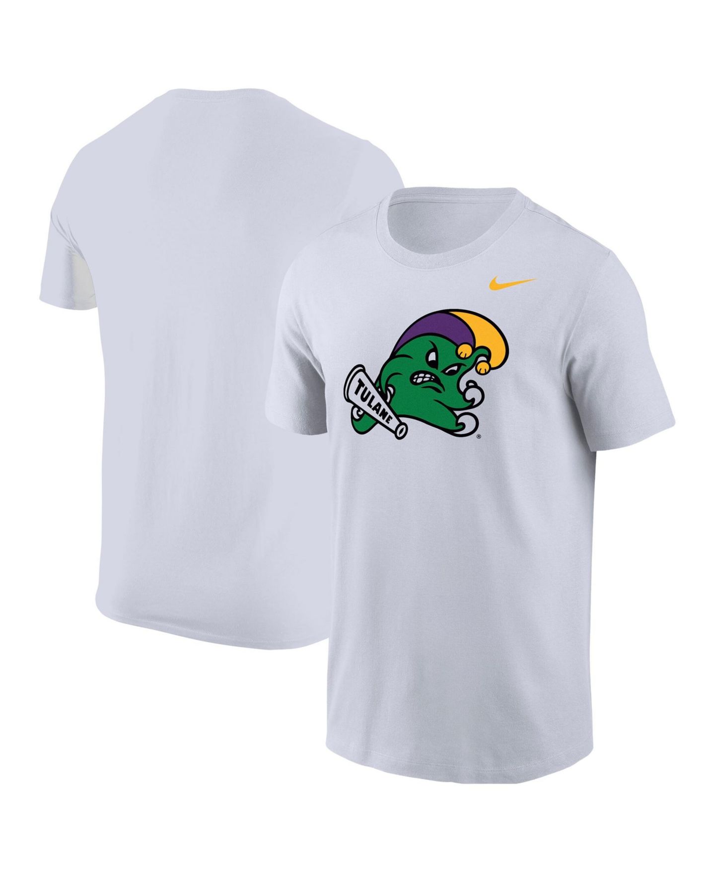 Мужская футболка Nike White Tulane Green Wave — фото 1