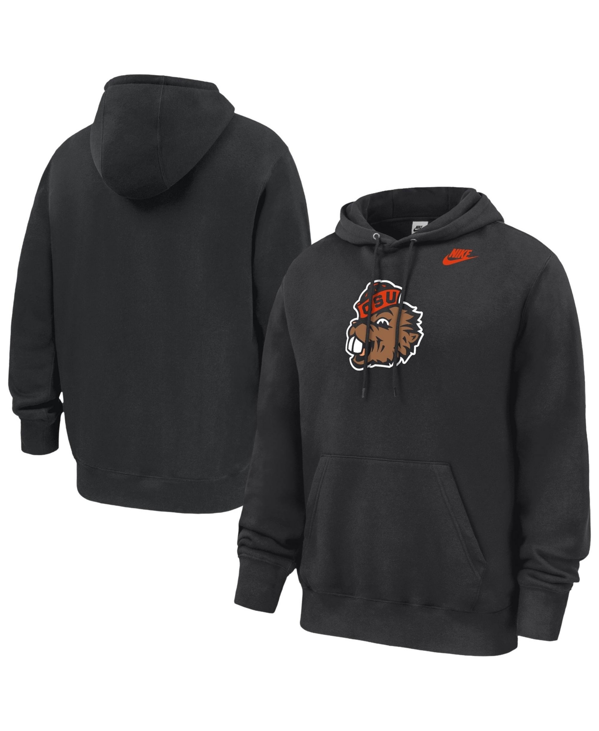 Nike Men's Black Oregon State Beavers Club Fleece Hoodie - Black