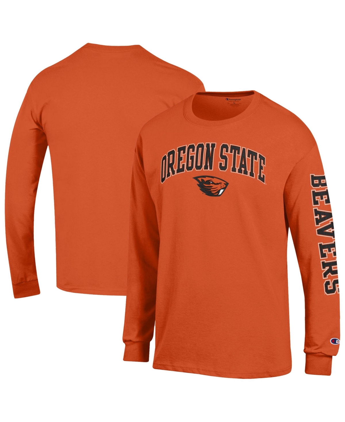 Champion Men's Orange Oregon State Beavers Arch Over Logo 2-Hit Long-Sleeve T-Shirt - Orange