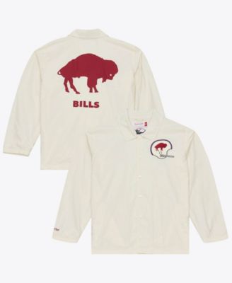 Men's Cream Buffalo Bills Retro Roots Full-Snap Coaches Jacket