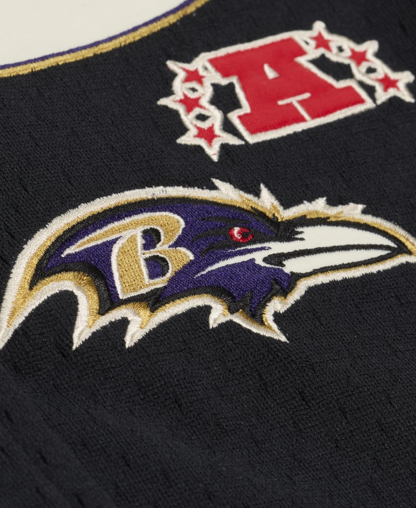 Женский топ Mitchell & Ness Mitchell Ness Black Baltimore Ravens Retro Roots Baseball Jersey — фото 5