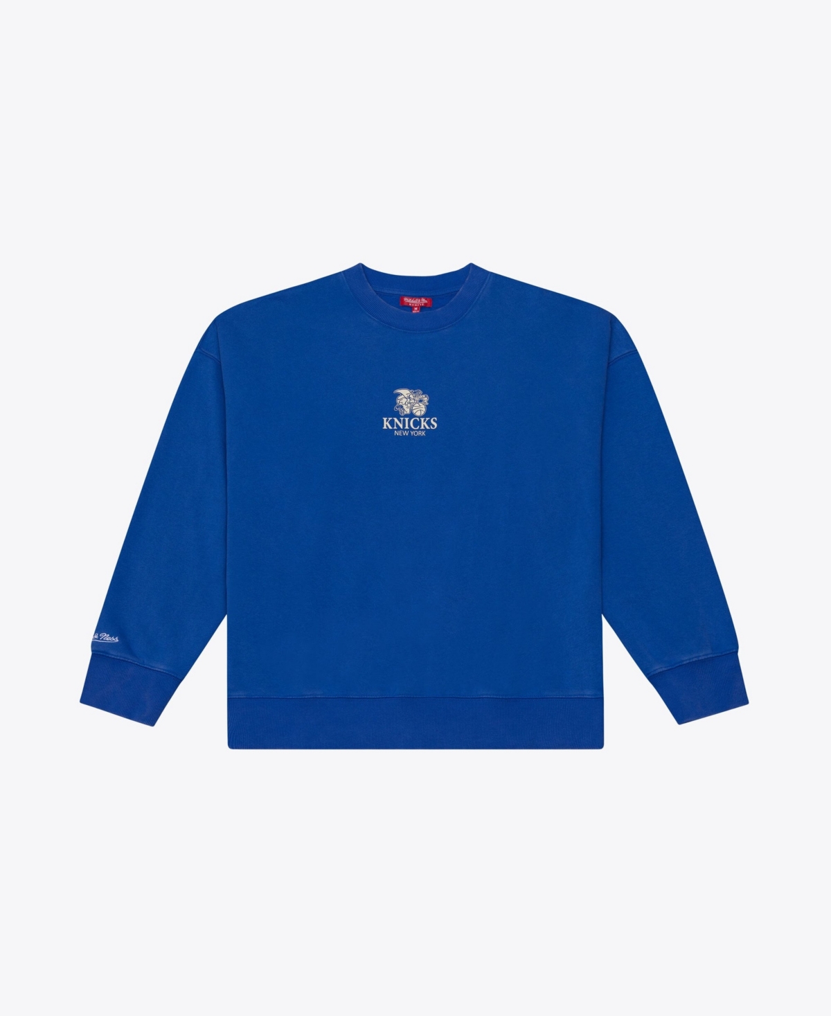 Mitchell & Ness Women's Blue New York Knicks Core Essentials Micro Logo Fleece Sweatshirt - Blue