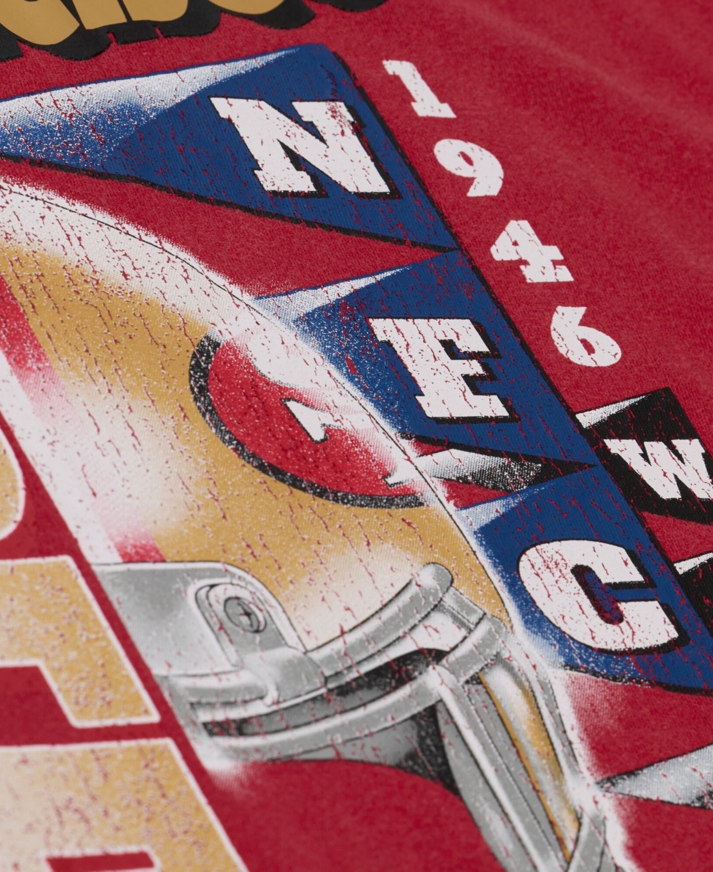 Мужская футболка Mitchell & Ness Mitchell Ness Scarlet San Francisco 49ers Core Essentials Street Graphic — фото 3