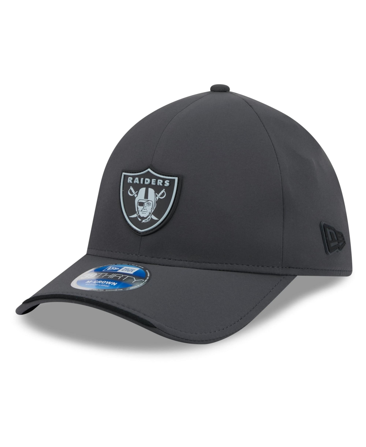 New Era Men's Charcoal Las Vegas Raiders 2026 Sideline Cold Weather 39THIRTY M-Crown Stretch Hat - Charcoal