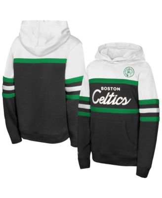 Big Boys' and Girls' Black/White Boston Celtics Vintage Head Coach Hoodie
