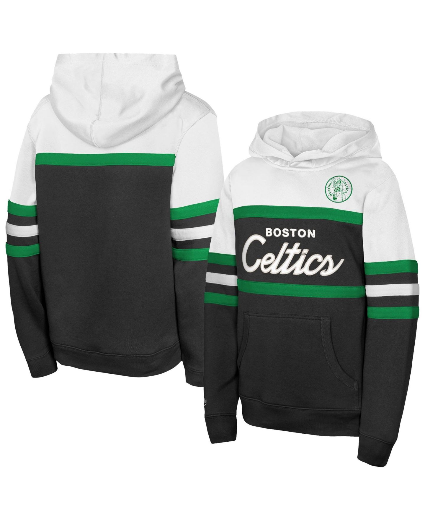 Детское худи Mitchell & Ness Black/White Boston Celtics Vintage Head Coach — фото 1