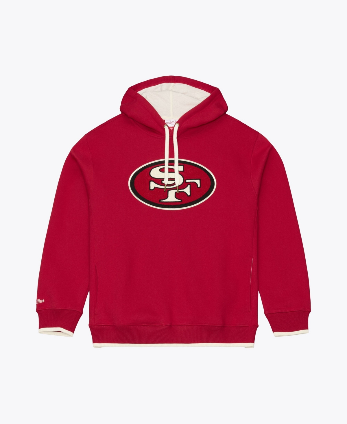 Mitchell & Ness Men's Scarlet San Francisco 49ers Premium Essentials Heavyweight Fleece Hoodie - Scarlet