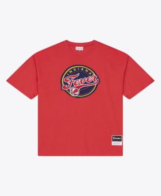 Men's Mitchell Ness Red Indiana Fever Logo Boxy T-Shirt
