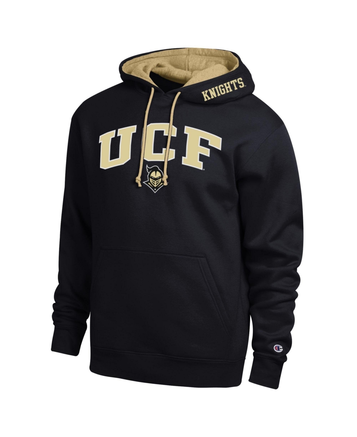 Champion Men's Black Ucf Knights Arch Tackle Twill Hoodie - Black