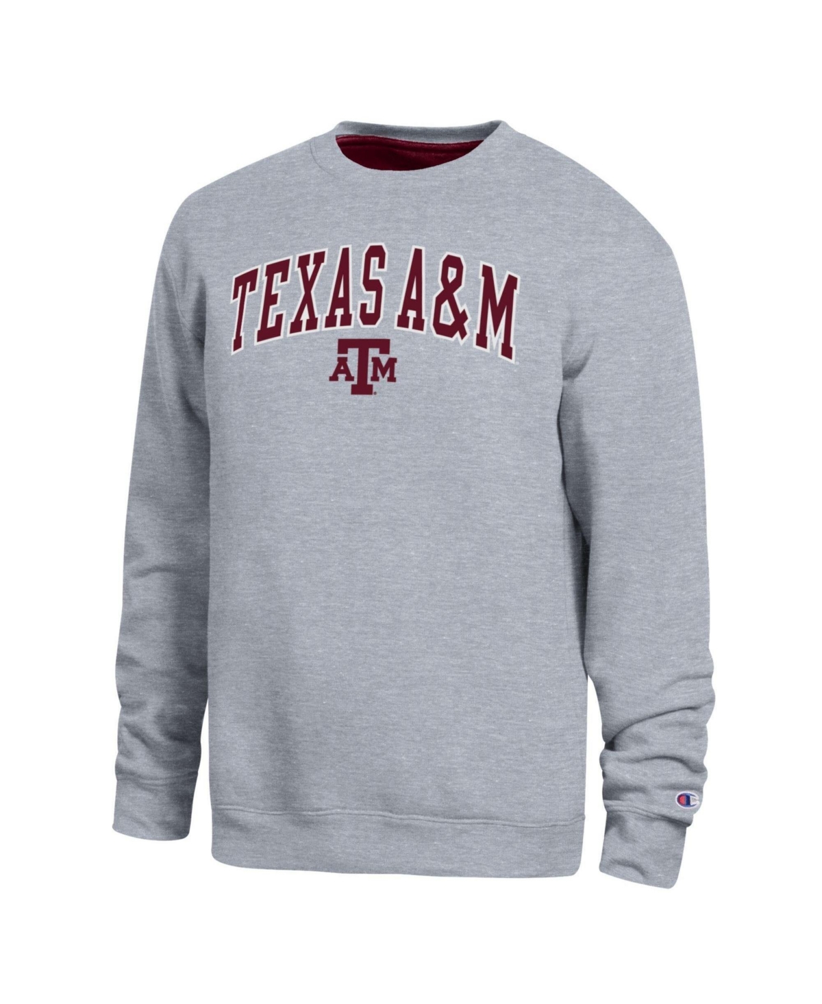 Champion Men's Heather Gray Texas A M Aggies Arch Sweatshirt - Heather Gray