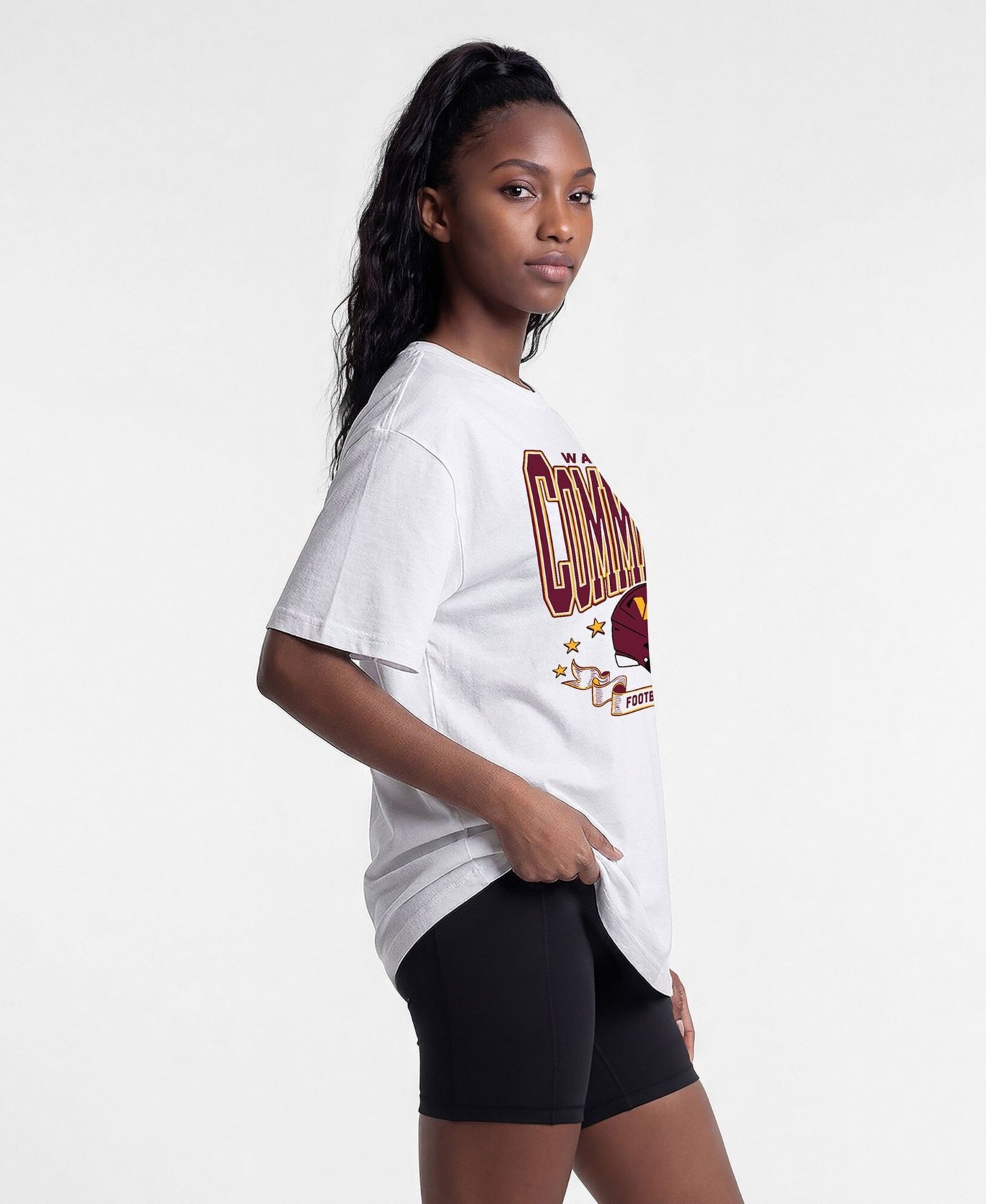 Женская футболка Champion White Washington Commanders Oversized — фото 4