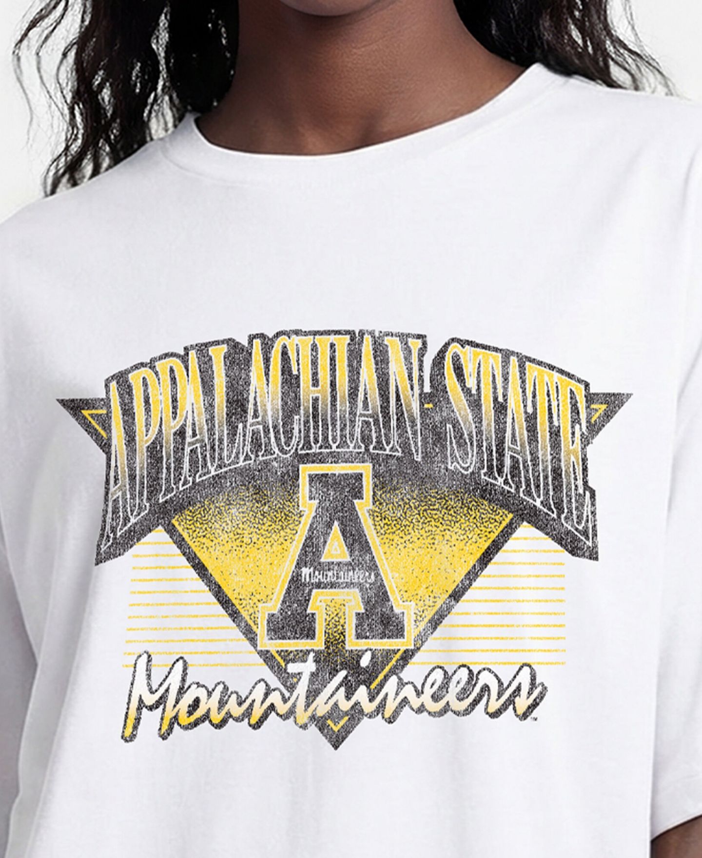 Женская футболка Champion White Appalachian State Mountaineers Retro Oversized — фото 5