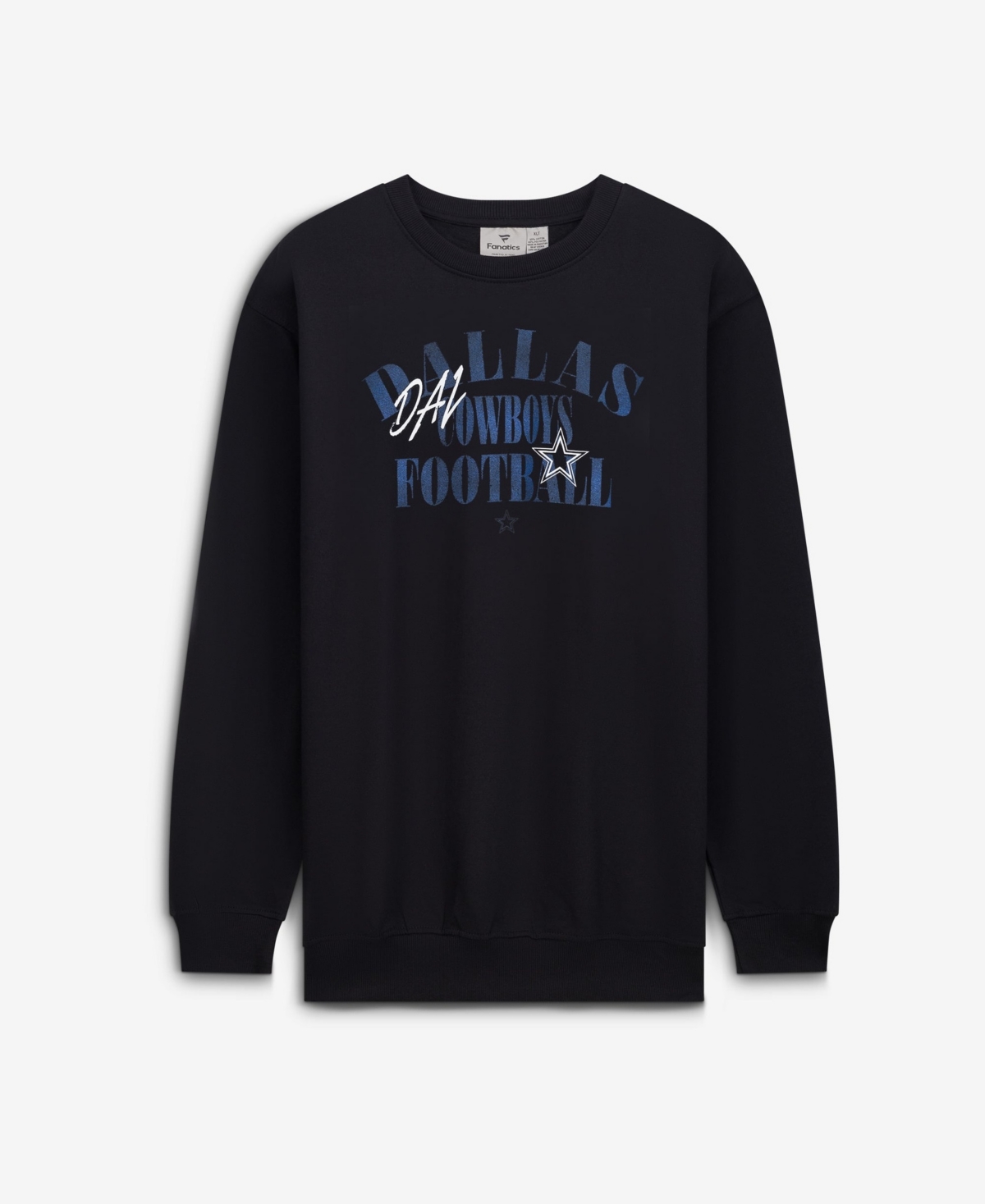 Fanatics Men's Black Dallas Cowboys Big Tall Relaxed Halftime Lead Sweatshirt - Black