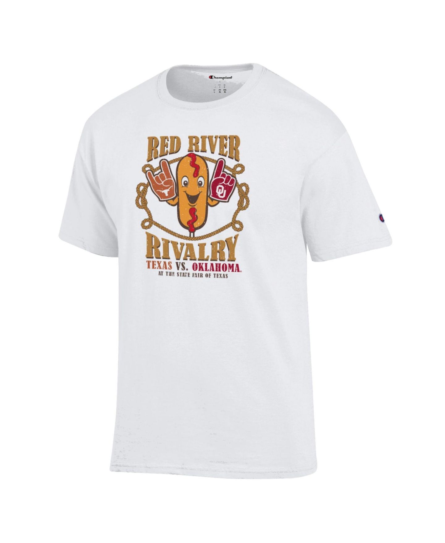 Мужская футболка Champion White 2026 Red River Rivalry Corndog — фото 2
