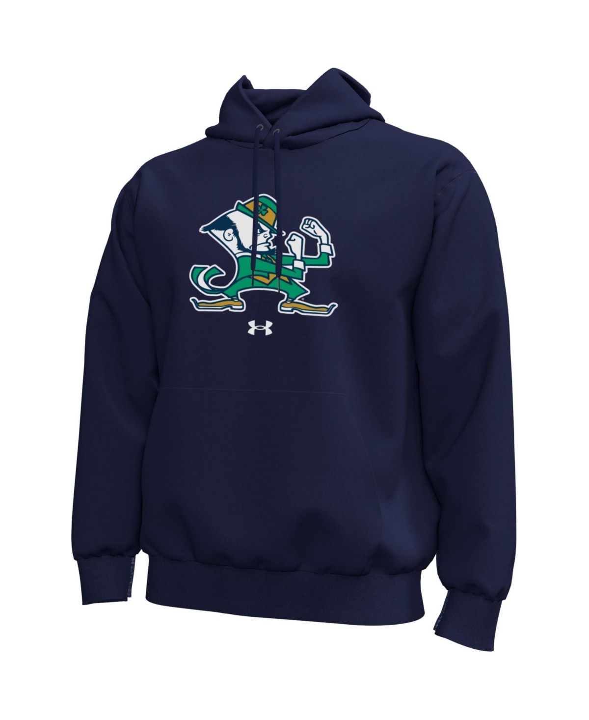 Under Armour Men's Navy Notre Dame Fighting Irish Core Icon Fleece Pullover Hoodie - Navy