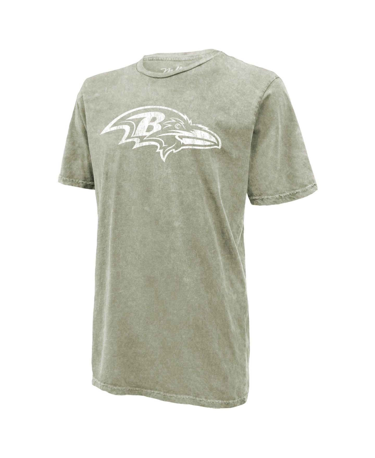 Мужская футболка Majestic Threads Lamar Jackson Moss Green Baltimore Ravens Mineral Wash Name & Number — фото 2