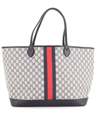 Large Ophidia Open Shopping Tote GG Coated Canvas