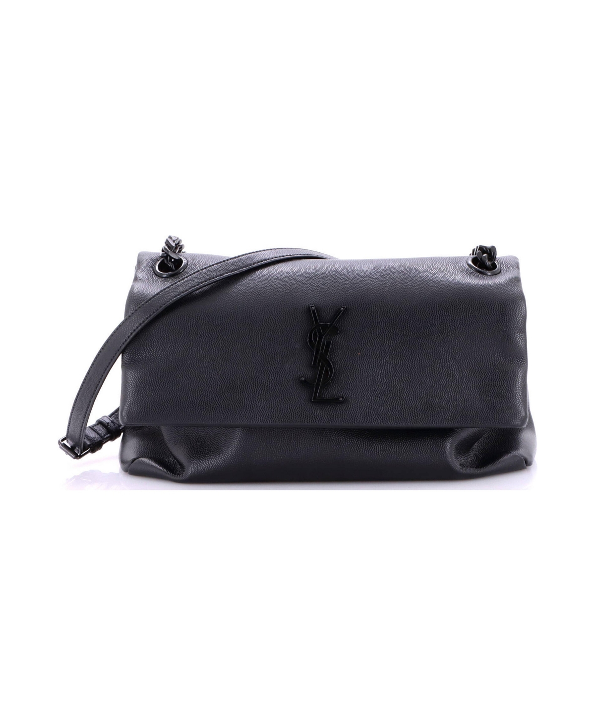 Pre-Owned Saint Laurent Medium West Hollywood Shoulder Bag Leather - Black