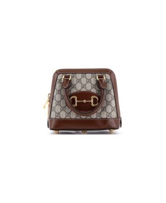 Mini Horsebit 1955 Top Handle Bag GG Coated Canvas with Leather