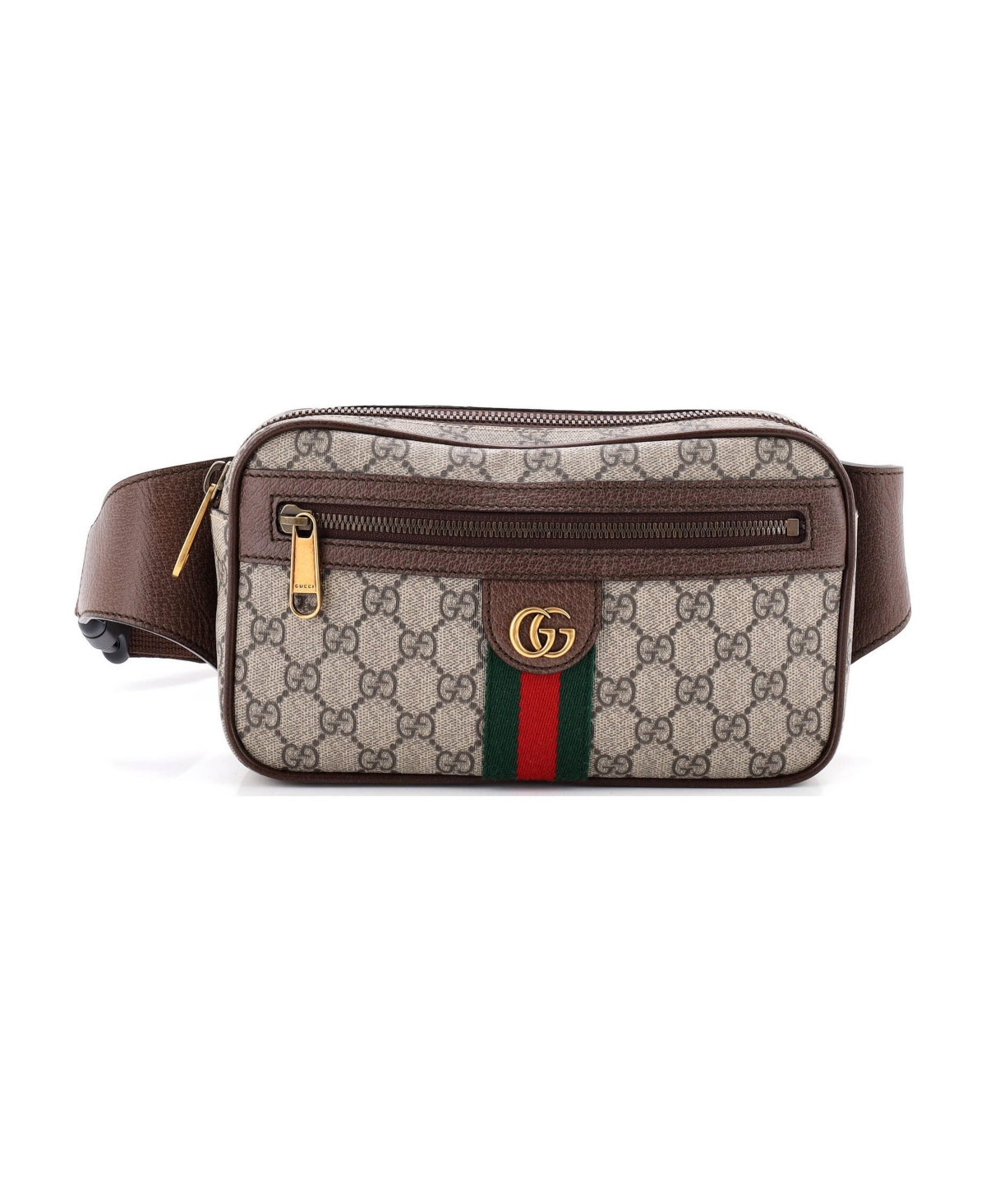 Pre-Owned Gucci Medium Ophidia Belt Bag Gg Coated Canvas - Brown