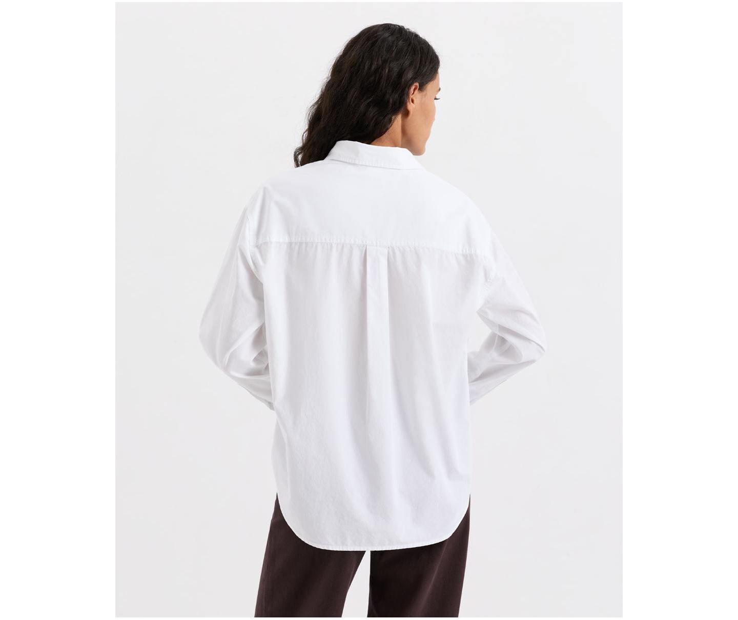 Женская рубашка Pact Perfect Organic Cotton Poplin, цвет: Белый — фото 5