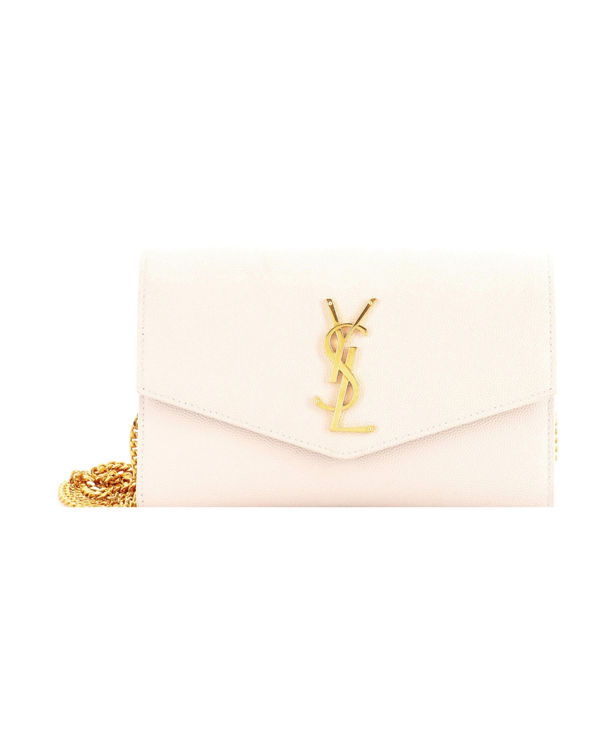Pre-Owned Saint Laurent Uptown Chain Wallet Leather - Natural