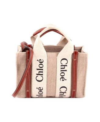 Mini Woody Convertible Tote Canvas with Leather