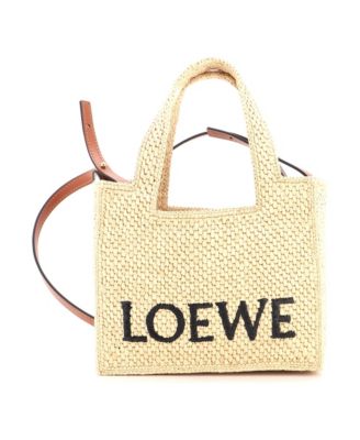 Mini Paula's Ibiza Logo Convertible Tote Raffia