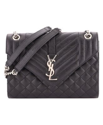 Medium Classic Monogram Envelope Satchel Mixed Matelasse Leather