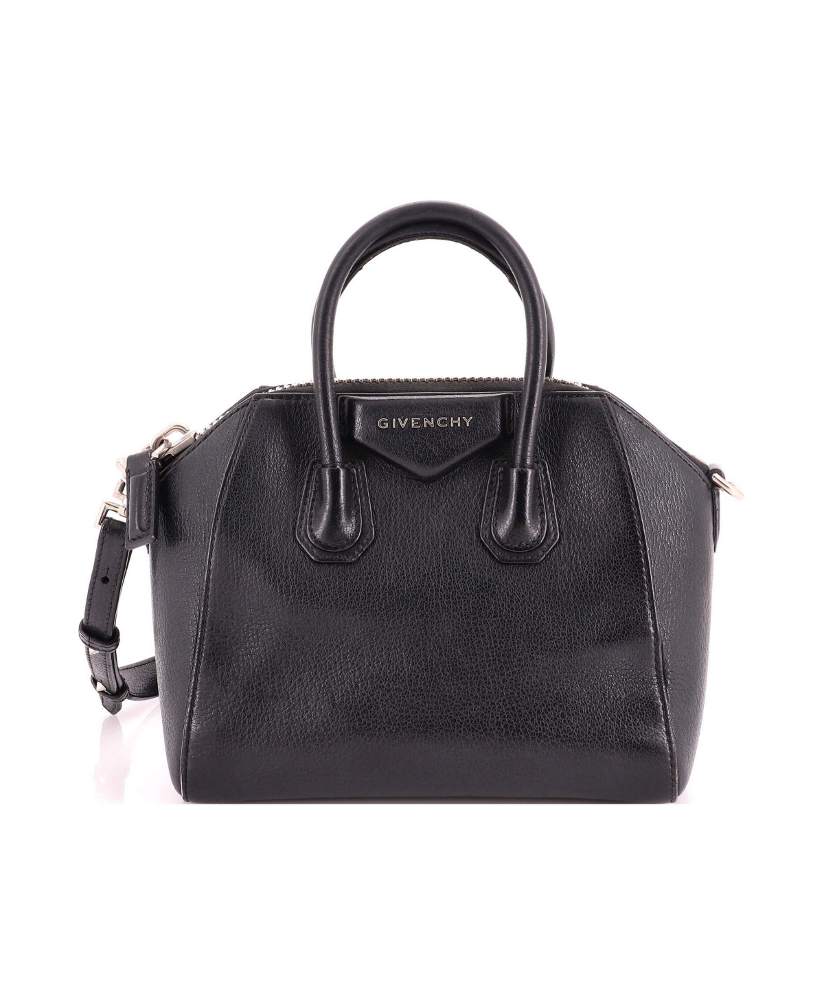 Pre-Owned Givenchy Mini Antigona Bag Leather - Black