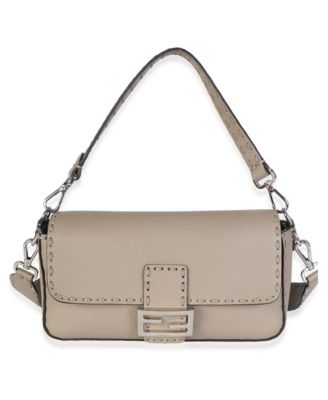 Tan Roma Selleria Nappa Sintetica Tape Stitch Baguette NM