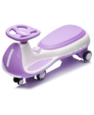 12V Electric Wiggle Car, 2 in 1 Design with LED and Bluetooth, Ages 3-8
